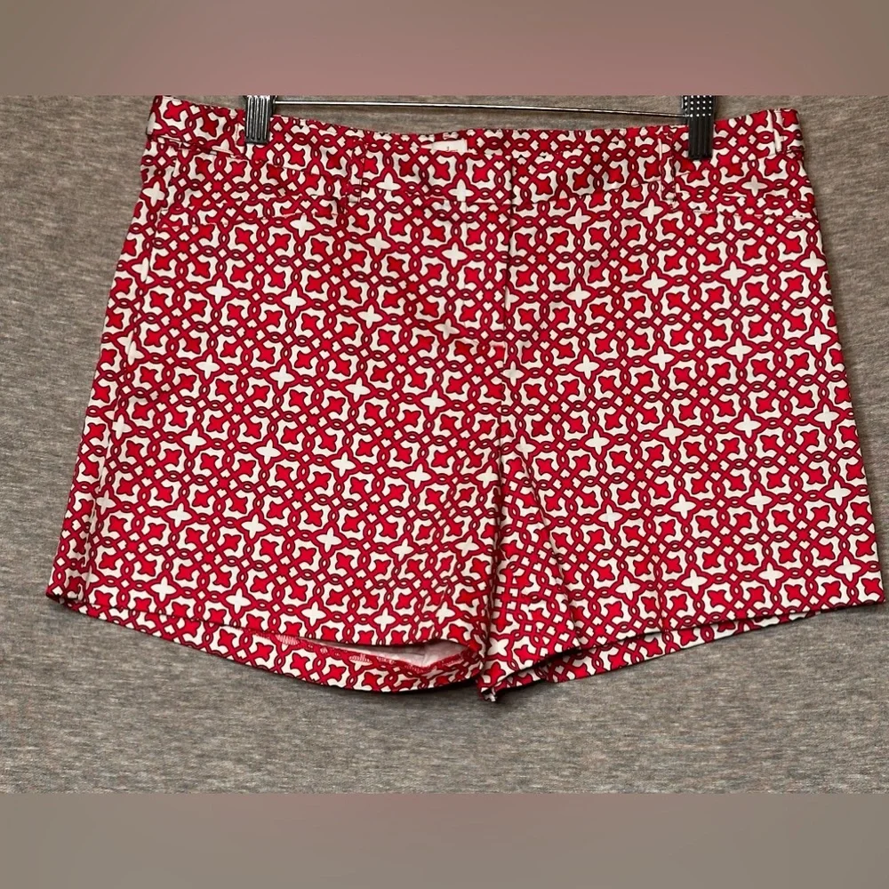Laundry Shelli Segal Pink Print High Rise Stretch Shorts Womens 10